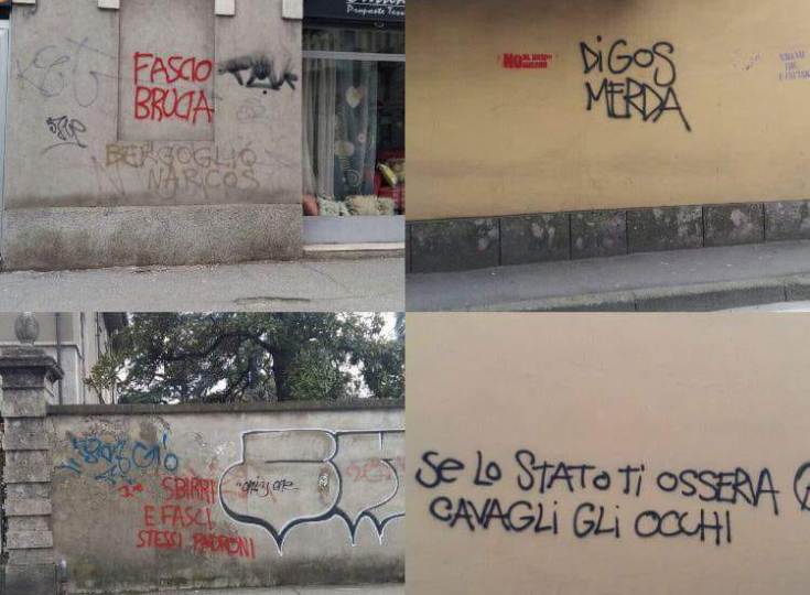 Scritte ovunque: a Monza gli imbrattatori colpiscono indisturbati